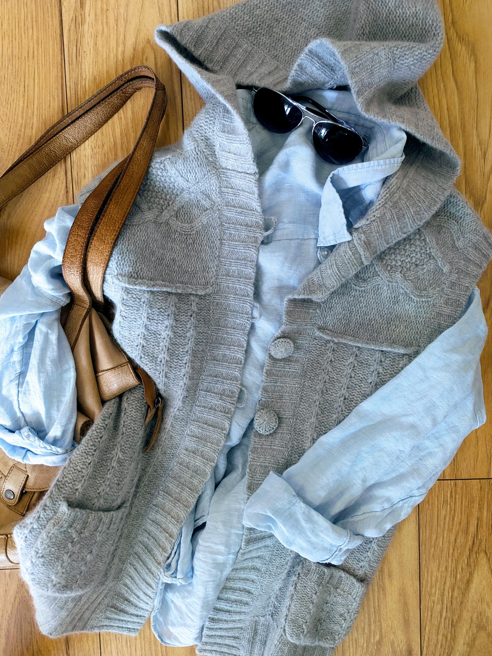 Fenn Wright Manson Lamb Angora Hooded Cable Knit Vest M | Gilet laine angora FWM